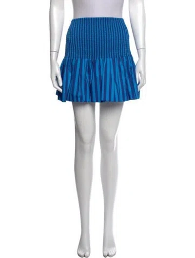 Pre-owned Simon Miller Striped Mini Skirt In Blue