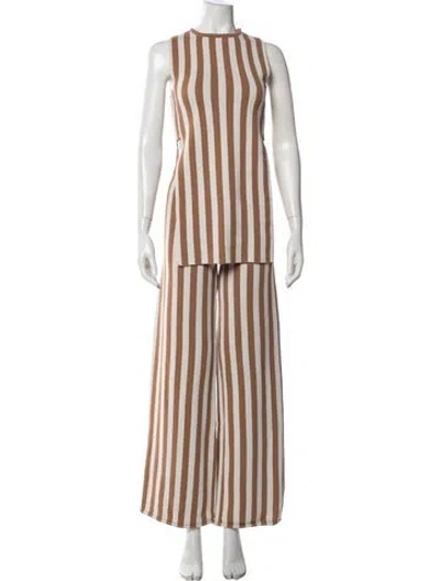 Pre-owned Simon Miller Striped Pant Set In Neutrals