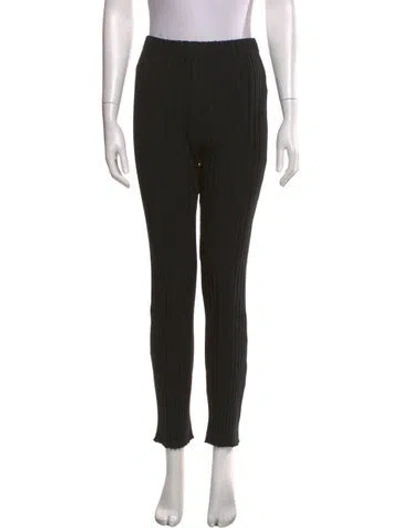 Pre-owned Simon Miller Striped Skinny Leg Pants In Black