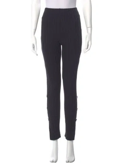 Pre-owned Simon Miller Striped Skinny Leg Pants In Gray