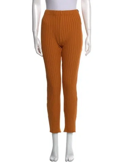 Pre-owned Simon Miller Striped Skinny Leg Pants W/ Tags In Orange