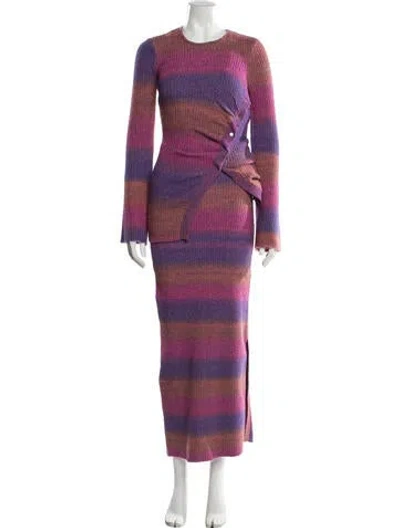Pre-owned Simon Miller Striped Skirt Set In Purple