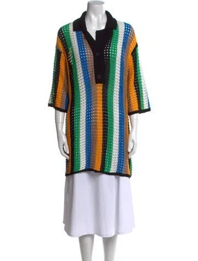 Pre-owned Simon Miller Striped Three-quarter Sleeve Tunic W/ Tags In Multi