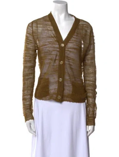 Pre-owned Simon Miller Striped V-neck Sweater In Multi