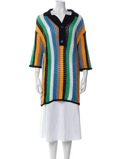 Pre-owned Simon Miller Striped V-neck Sweater In Multi