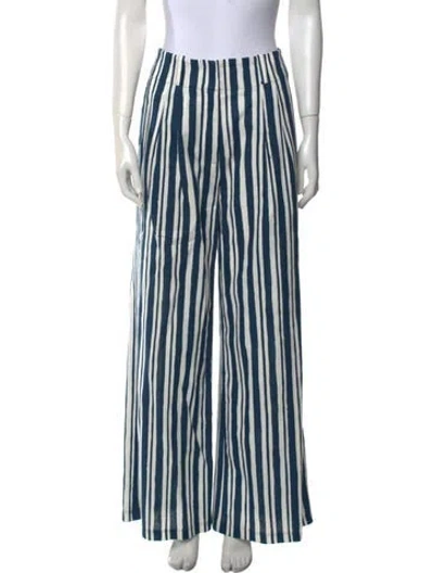 Pre-owned Simon Miller Striped Wide Leg Pants In Blue