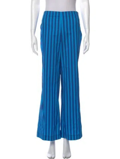 Pre-owned Simon Miller Striped Wide Leg Pants In Blue