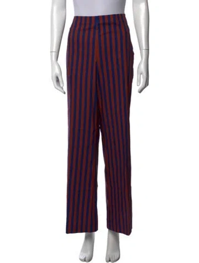 Pre-owned Simon Miller Striped Wide Leg Pants In Blue