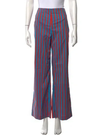 Pre-owned Simon Miller Striped Wide Leg Pants In Blue
