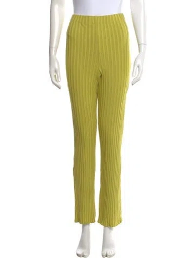 Pre-owned Simon Miller Striped Wide Leg Pants In Green