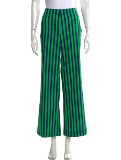 Pre-owned Simon Miller Striped Wide Leg Pants In Green