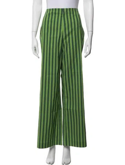 Pre-owned Simon Miller Striped Wide Leg Pants In Green