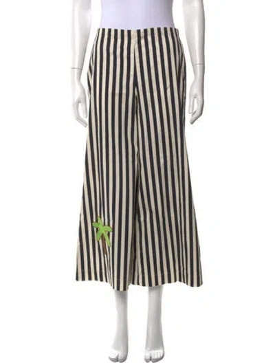 Pre-owned Simon Miller Striped Wide Leg Pants In Neutrals