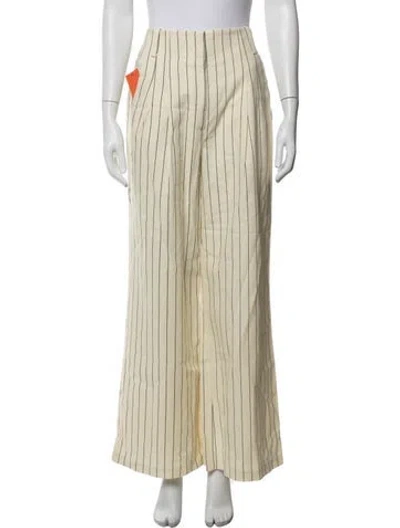 Pre-owned Simon Miller Striped Wide Leg Pants In Neutrals