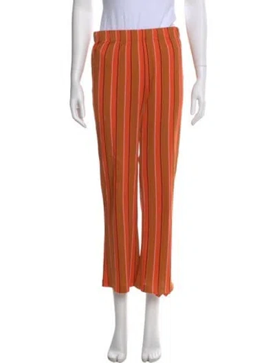 Pre-owned Simon Miller Striped Wide Leg Pants In Orange
