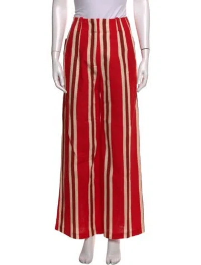 Pre-owned Simon Miller Striped Wide Leg Pants In Red