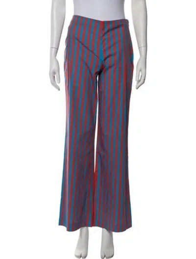 Pre-owned Simon Miller Striped Wide Leg Pants In Red
