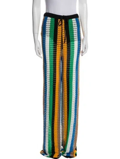 Pre-owned Simon Miller Striped Wide Leg Pants W/ Tags In Black