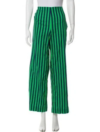 Pre-owned Simon Miller Striped Wide Leg Pants W/ Tags In Blue/green