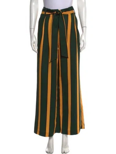 Pre-owned Simon Miller Striped Wide Leg Pants W/ Tags In Green