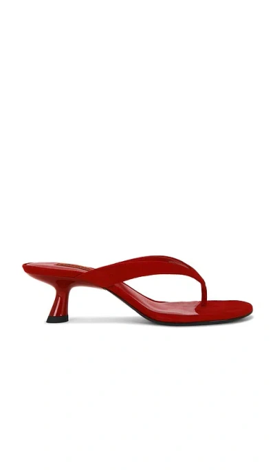 Simon Miller Suede Beep Thong In Red