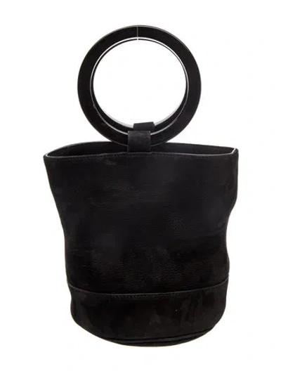 Pre-owned Simon Miller Suede Bucket Bag In Black