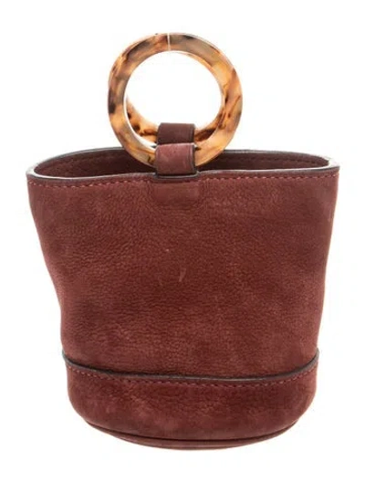 Pre-owned Simon Miller Suede Bucket Bag In Red