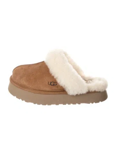 Pre-owned Simon Miller Suede Colorblock Pattern Mules In Neutral