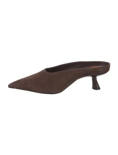 Pre-owned Simon Miller Suede Mules In Brown