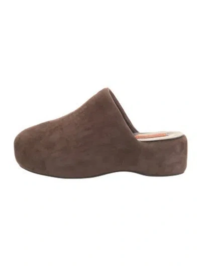 Pre-owned Simon Miller Suede Mules In Brown