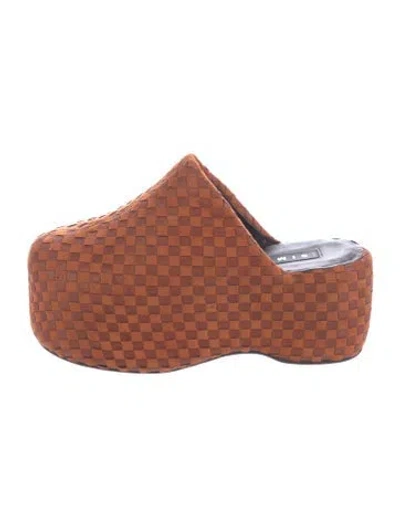 Pre-owned Simon Miller Suede Mules In Brown