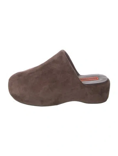 Pre-owned Simon Miller Suede Mules In Brown
