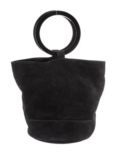 Pre-owned Simon Miller Suede Shoulder Bag In Black