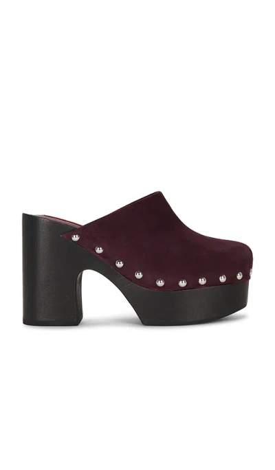 Simon Miller Sol Stud-embellished Platform Clogs In Red