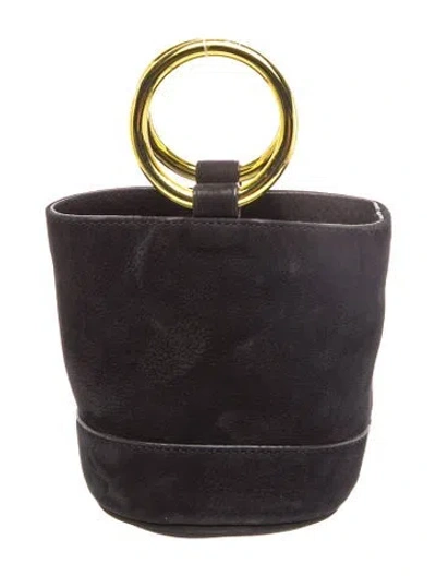 Pre-owned Simon Miller Suede Top Handle Bag In Black