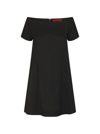 Simon Miller Taja Satin Mini Dress In Black