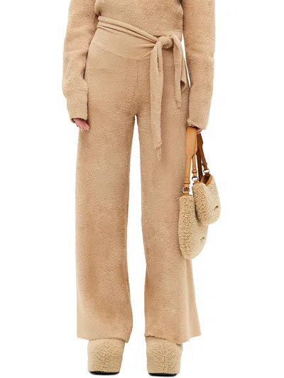 Simon Miller Tasi Womens High Rise Belted Ankle Pants In Brown