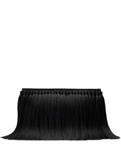 Simon Miller Tassel Boxy Clutch Bag In Black