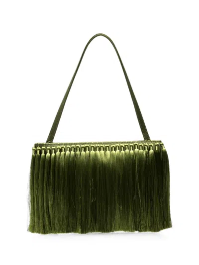Simon Miller Tassel-embellished Clutch Bag In Green