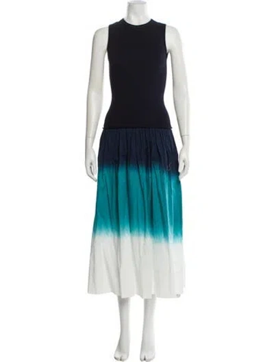 Pre-owned Simon Miller Tie-dye Print Long Dress In Blue