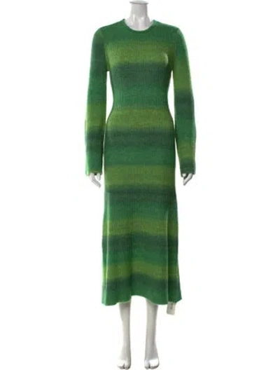 Pre-owned Simon Miller Tie-dye Print Long Dress In Green