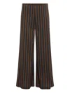 Simon Miller Toni Striped Poplin Trousers In Brown