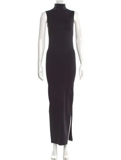 Pre-owned Simon Miller Turtleneck Long Dress In Gray