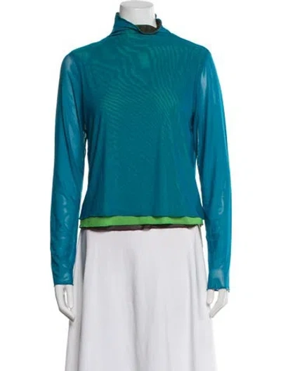 Pre-owned Simon Miller Turtleneck Long Sleeve Top In Multi