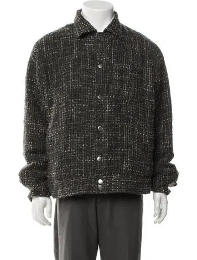 Pre-owned Simon Miller Tweed Pattern Jacket In Green