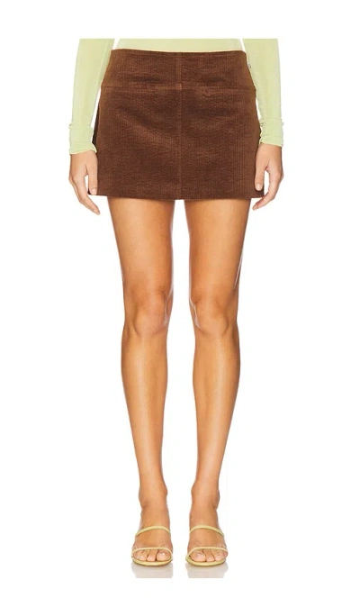 Simon Miller Twiggy Corduroy Mini Skirt In Brown