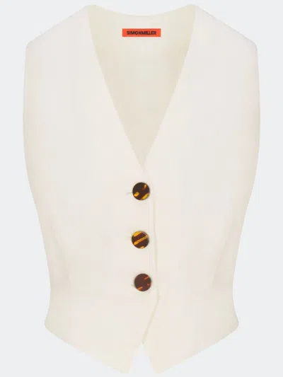 Simon Miller V-neck Vest In White