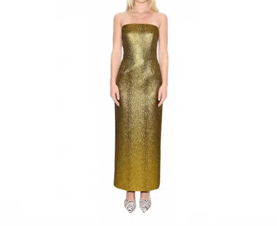 Simon Miller Verdelle Metallic Midi Dress In Gold In Green