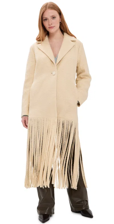 Simon Miller Vero Fringe Coat Ivory