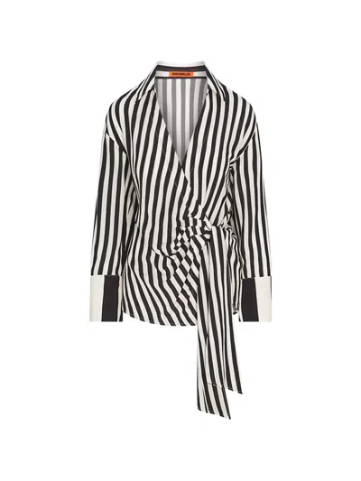 Simon Miller Vietta Striped Blouse In White